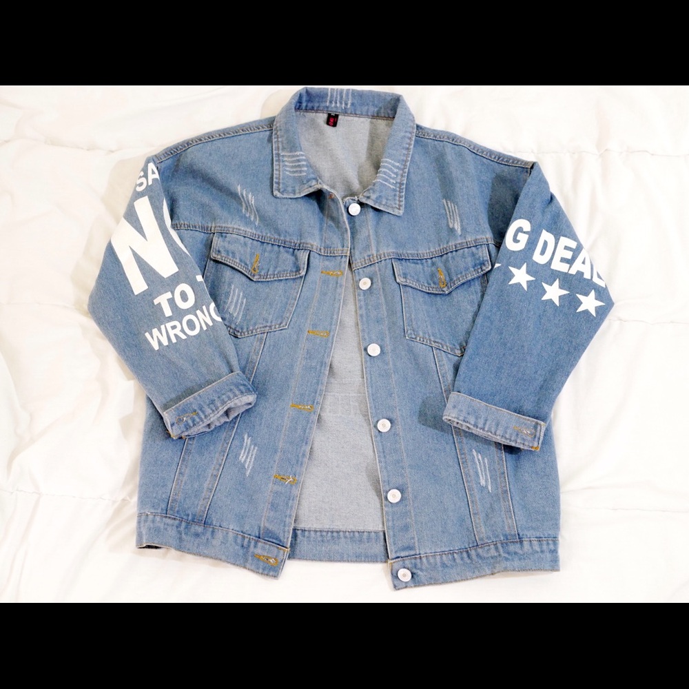 Denim Jacket w-Custom Graphics - Picture 2 of 4
